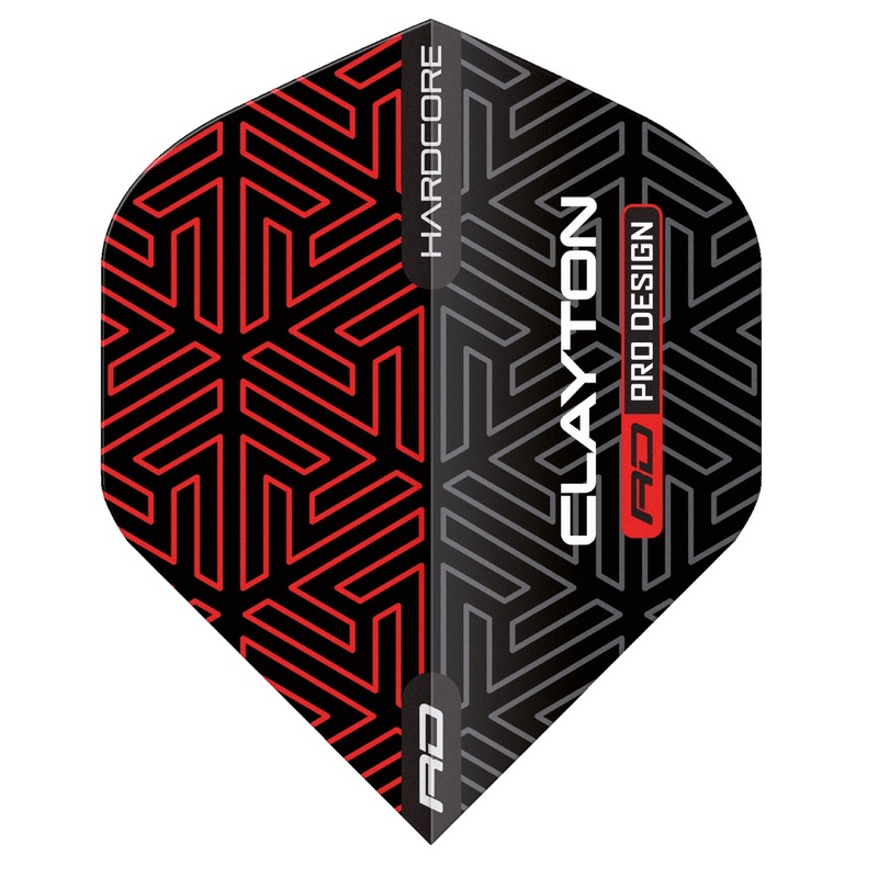 RED DRAGON – Hardcore Premium Metallic Jonny Clayton Red & Black Flights