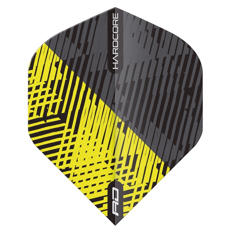 RED DRAGON – Hardcore Radical Fleck Flights – Black and Yellow