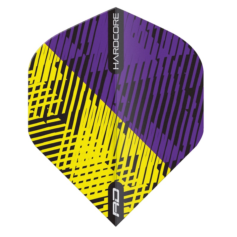 RED DRAGON – Hardcore Radical Fleck Flights – Purple and Yellow