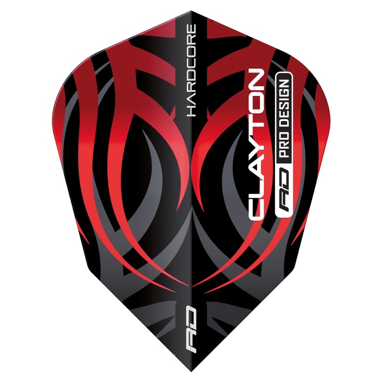 RED DRAGON – Jonny Clayton Black & Red Tribal V Standard Flights