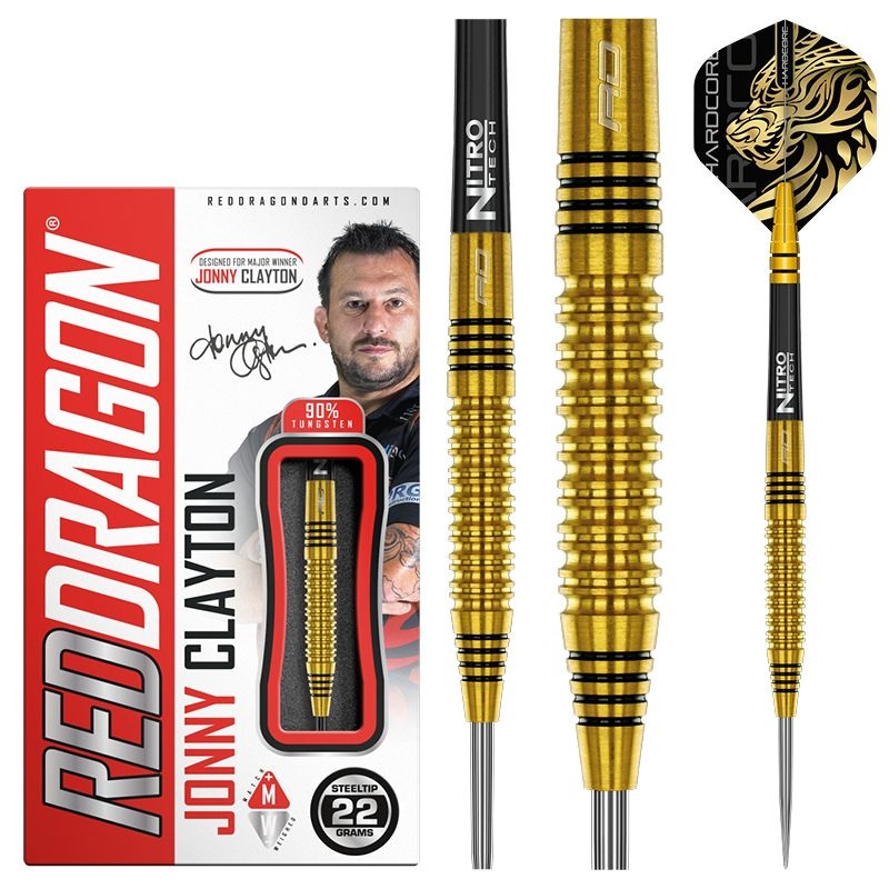 RED DRAGON – Jonny Clayton Gold Darts – 90% Tungsten – 22g