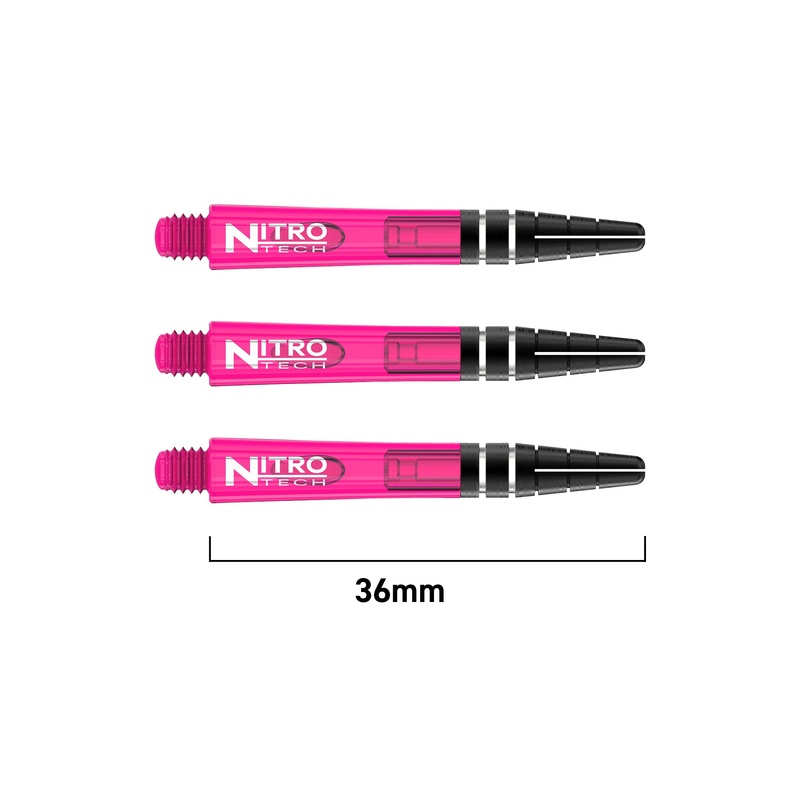 RED DRAGON – Nitrotech Composite Dart Shafts – 36mm Short Pink
