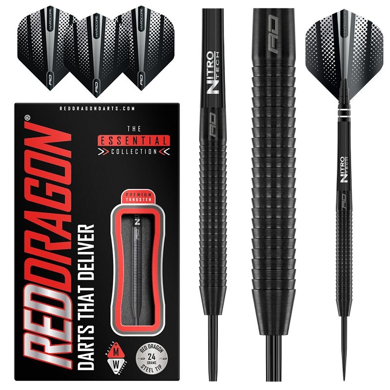 RED DRAGON – Razor Edge Black Darts – 85% Tungsten – 24g