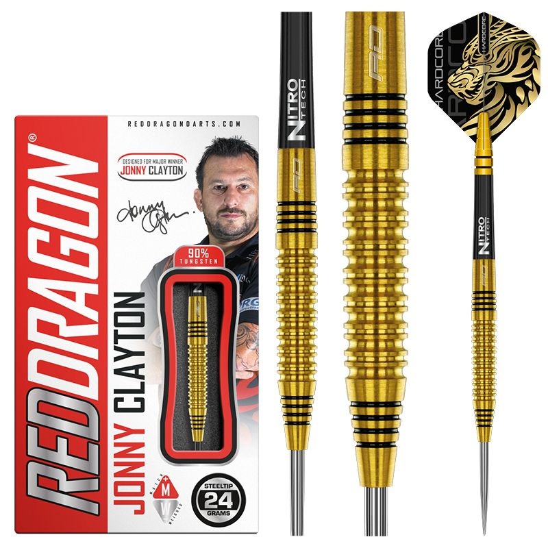 RED DRAGON – Jonny Clayton Gold Darts – 90% Tungsten – 24g