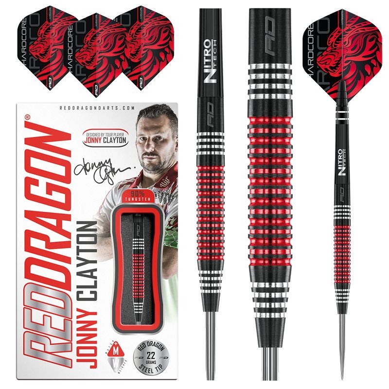 RED DRAGON – Jonny Clayton SE Darts – 90% Tungsten – 22g