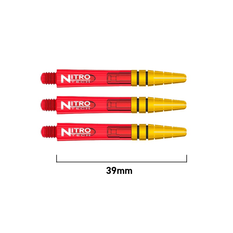 RED DRAGON – Nitrotech GOLD Composite Dart Shafts – 39mm INTER – RED