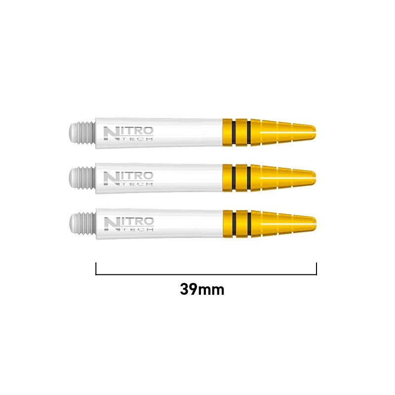 RED DRAGON – Nitrotech GOLD Composite Dart Shafts – 39mm INTER – WHITE