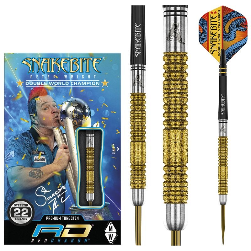 RED DRAGON – Peter Wright Double WC SE Gold Darts – 22g