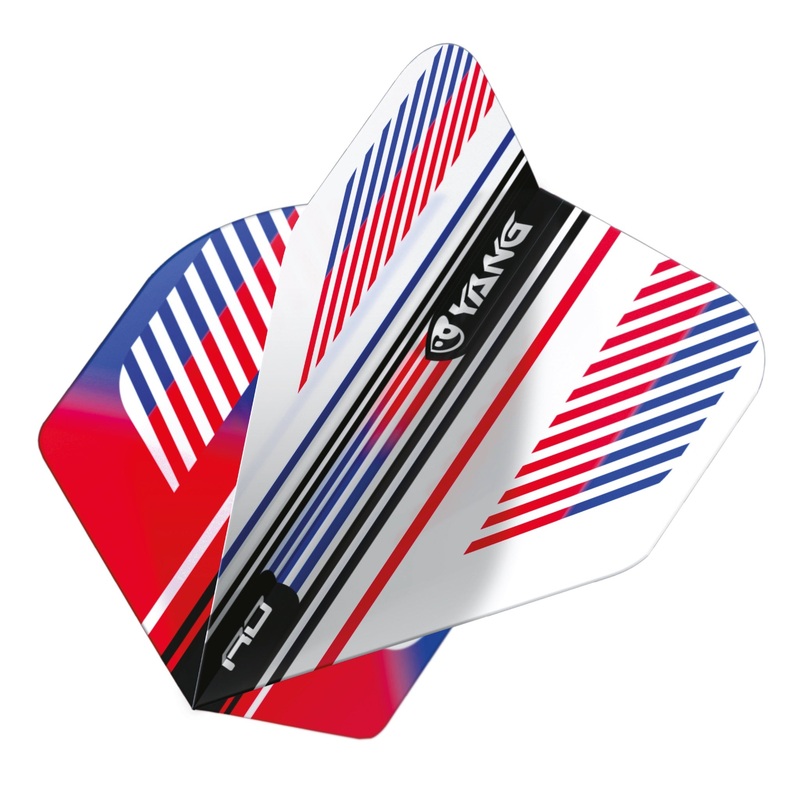 RED DRAGON – Red and Blue Yin Yang Dart Flights – Standard Shape