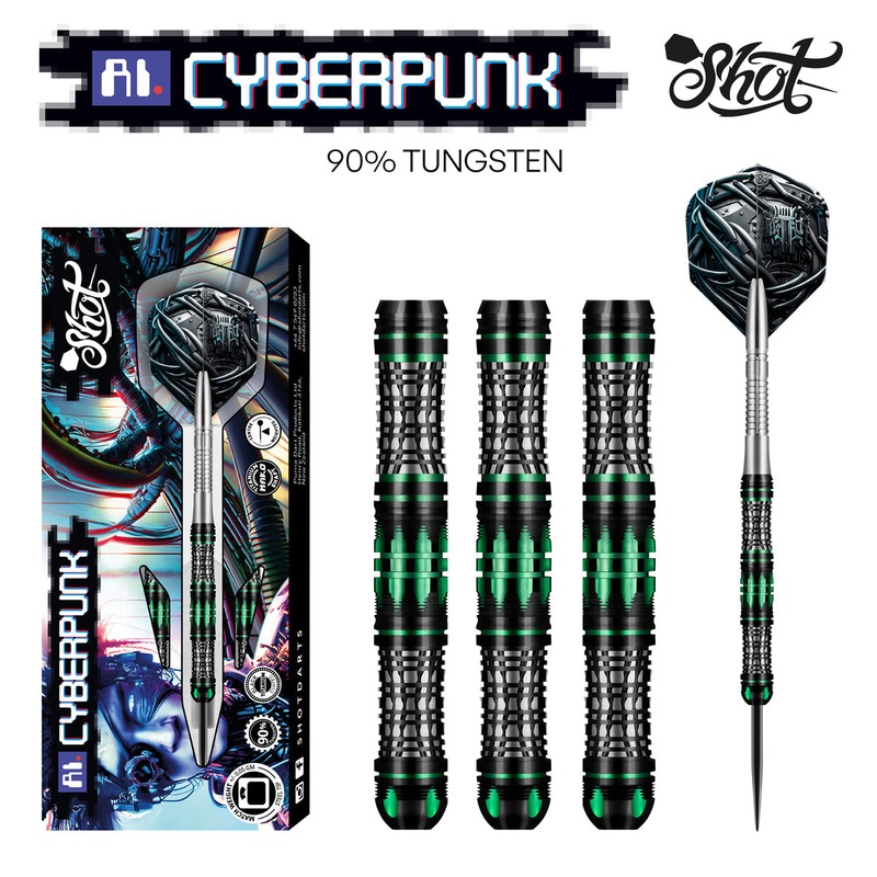 SHOT – AI CYBERPUNK Dart Set – 90% Tungsten – 25g