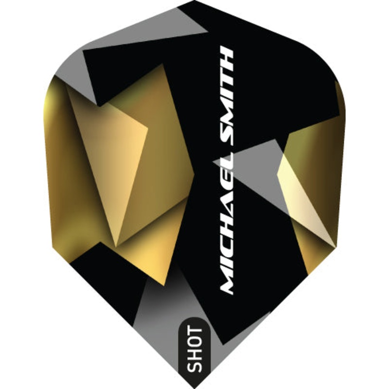SHOT – Michael Smith Gold Believe Dart Flight Set – Small Standard