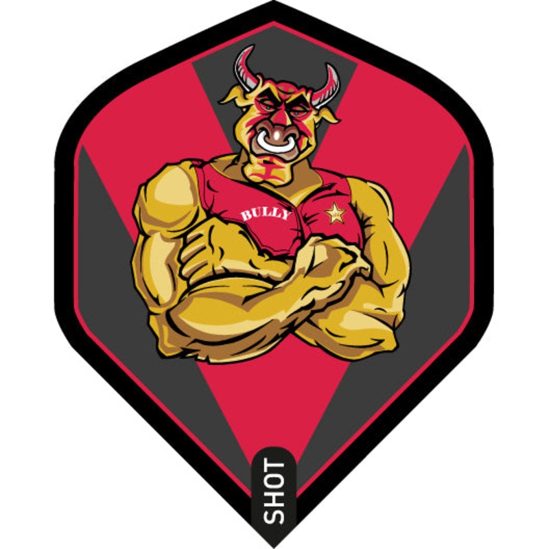 SHOT – Michael Smith Red Bully Boy Dart Flight Set – Standard