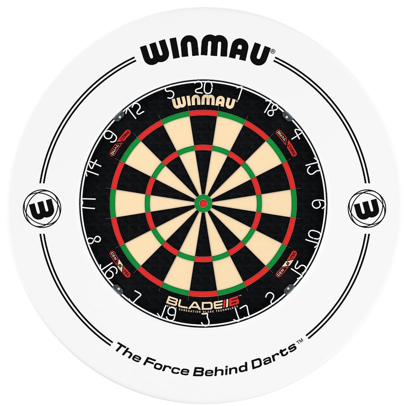 WINMAU – Blade 6 DUAL CORE Dartboard & WHITE Surround DEAL