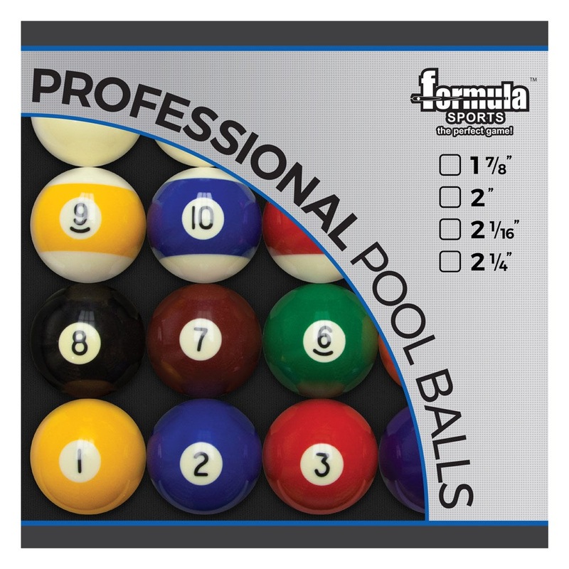 FORMULA – Professional Pool Balls 2 1/16″ Boxed