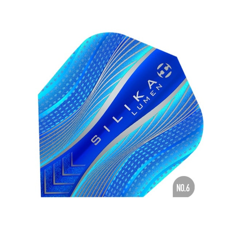 HARROWS – Silika Lumen Dart Flights – Blue – Standard Small NO6 Shape