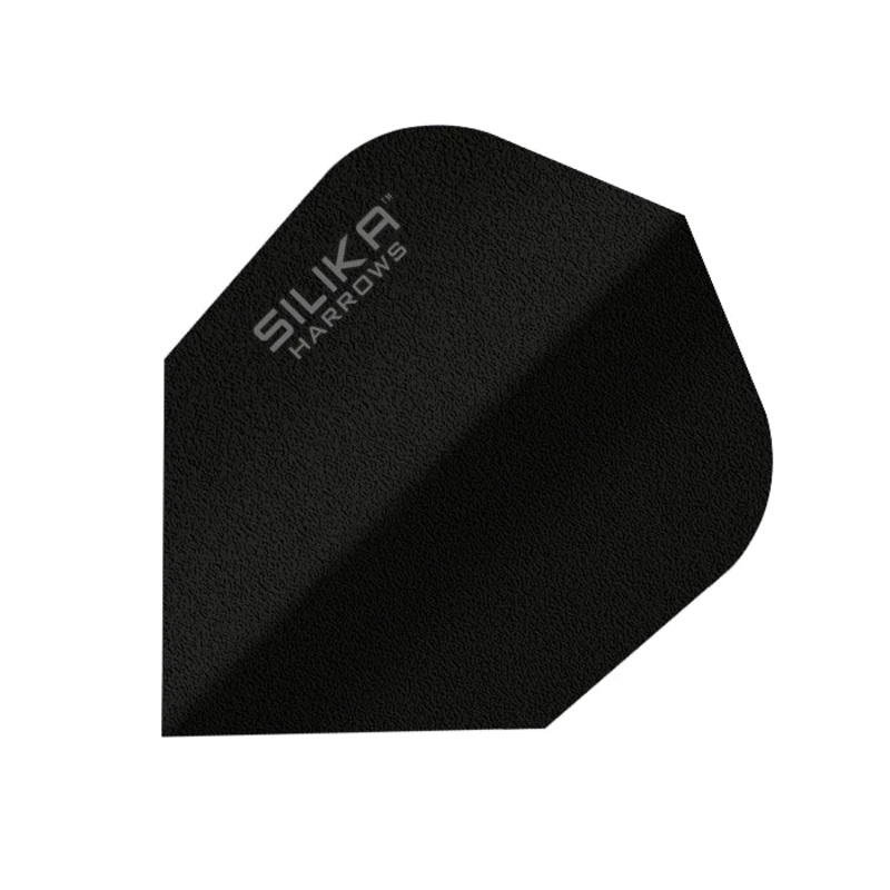 HARROWS – SILIKA SOLID Dart Flights – Standard Small NO6 Shape – BLACK