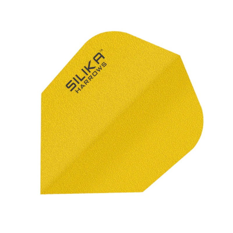 HARROWS – SILIKA SOLID Dart Flights – Standard Small NO6 Shape – YELLOW