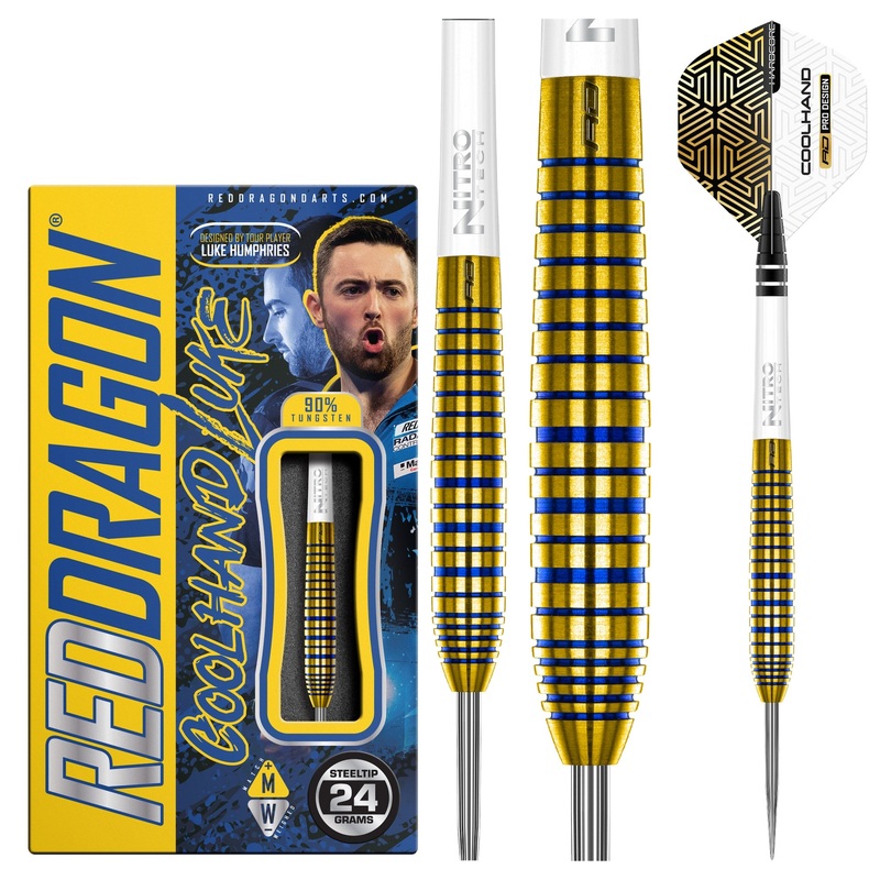 RED DRAGON – Luke Humphries TX3 Gold SE Darts – 90% Tungsten – 24g