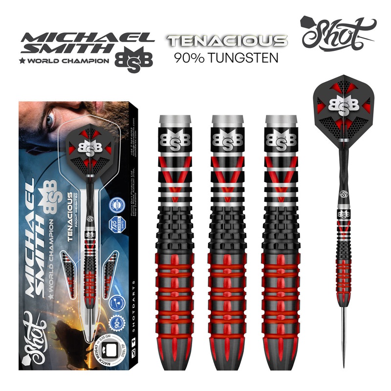 SHOT – Michael Smith Tenacious Darts – 90% Tungsten – 25g