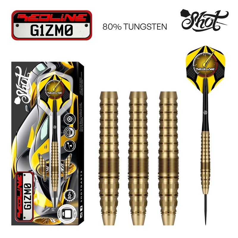 SHOT – Redline G1ZM0 Steel Tip Dart Set – 80%Tungsten – 25g