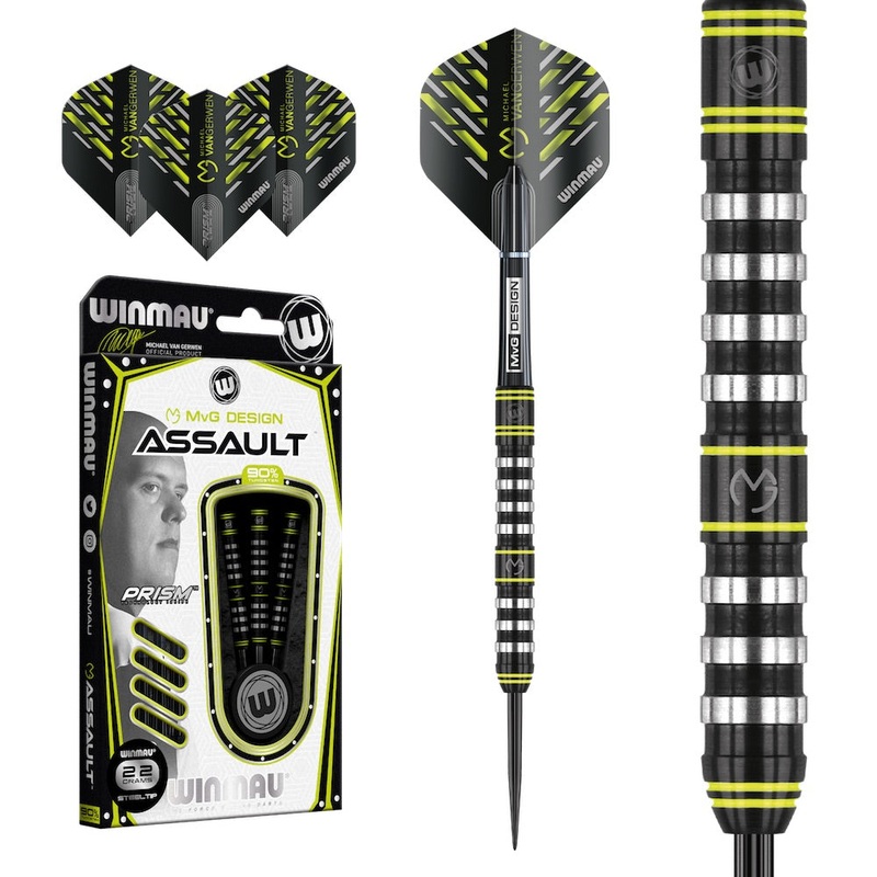 Winmau MVG Assault Darts – 90% Tungsten – 22g