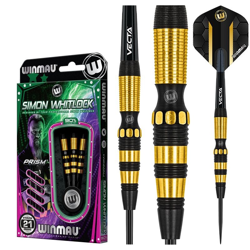 WINMAU – Simon Whitlock Onyx Au Gold Darts – 90% Tungsten – 21g