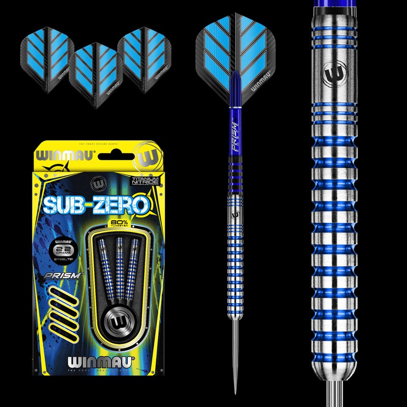 WINMAU Sub Zero Straight Barrel Darts – 80% Tungsten – 22g