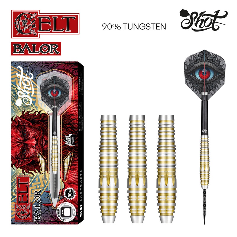 SHOT – Celt Balor Steel Tip Darts – 90% Tungsten – 24g
