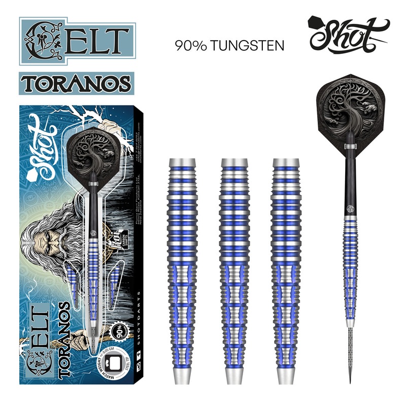 SHOT – Celt Toranos Steel Tip Darts – 90% Tungsten – 26g