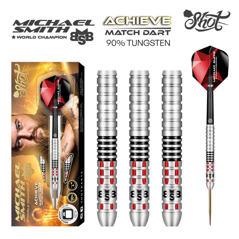 SHOT – Michael Smith Achieve Match Darts – 90% Tungsten – 25g