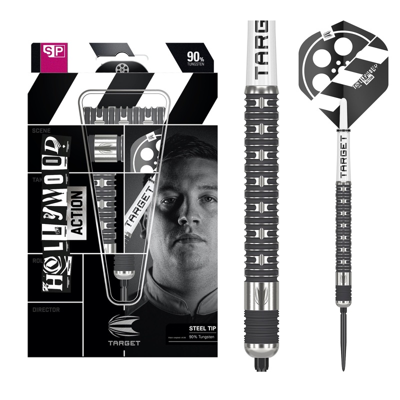 TARGET – Chris Dobey Hollywood Action Steel Tip Darts – 90% Tungsten – 24g
