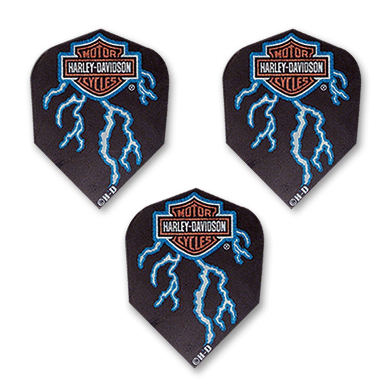 HARLEY DAVIDSON – Official Licensed Dart Flights – BAR AND SHIELD LIGHTNING – Standard Size – 100 Micron