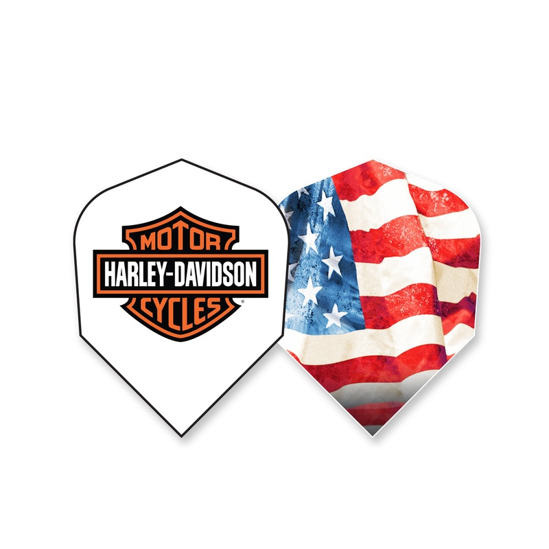 HARLEY DAVIDSON – Official Licensed Dart Flights – US FLAG – Standard Size – 100 Micron