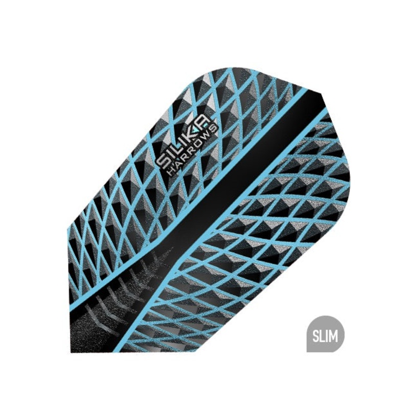 HARROWS – Silika Dart Flights – Aqua Blue – Slim Shape