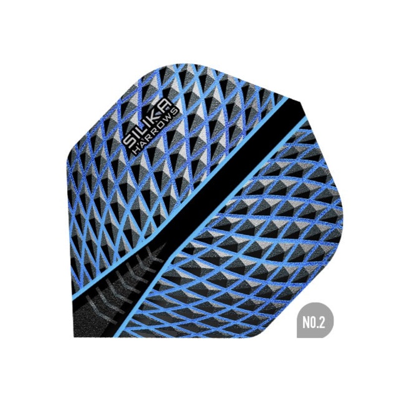 HARROWS – Silika Dart Flights – Aqua Blue – Standard NO2 Shape