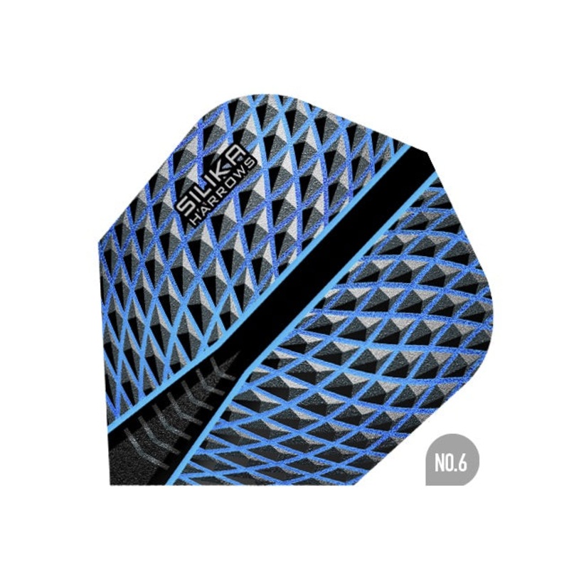 HARROWS – Silika Dart Flights – Aqua Blue – Standard Small NO6 Shape