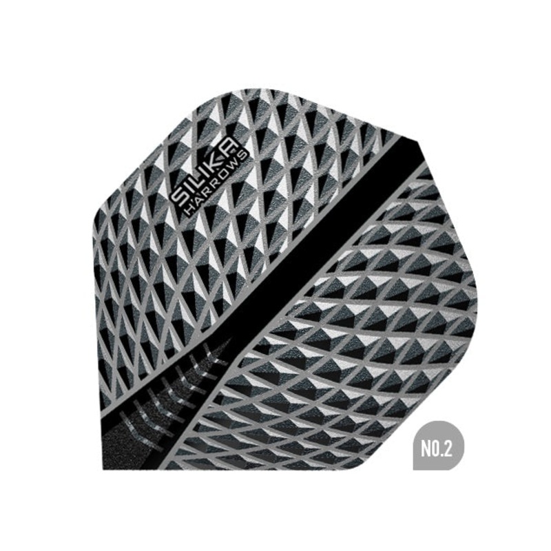 HARROWS – Silika Dart Flights – Smokey – Standard NO2 Shape
