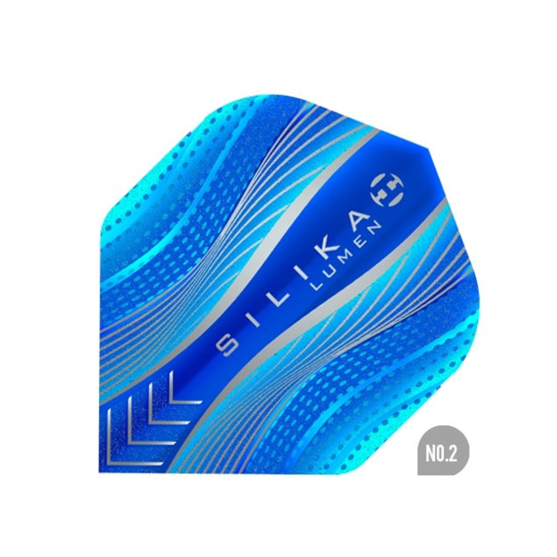 HARROWS – Silika Lumen Dart Flights – Blue – Standard NO2 Shape