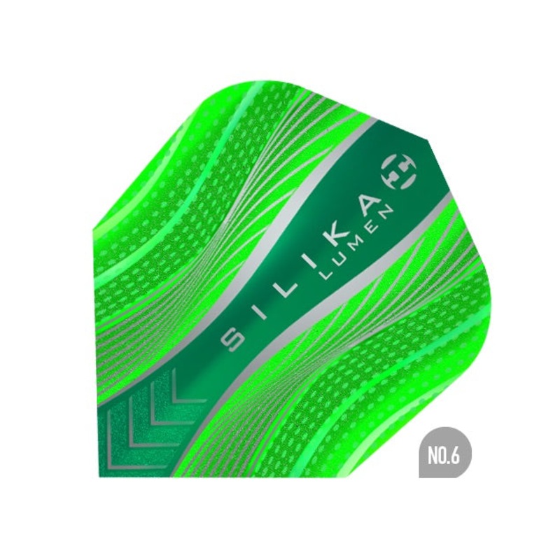 HARROWS – Silika Lumen Dart Flights – Green – Standard Small NO6 Shape
