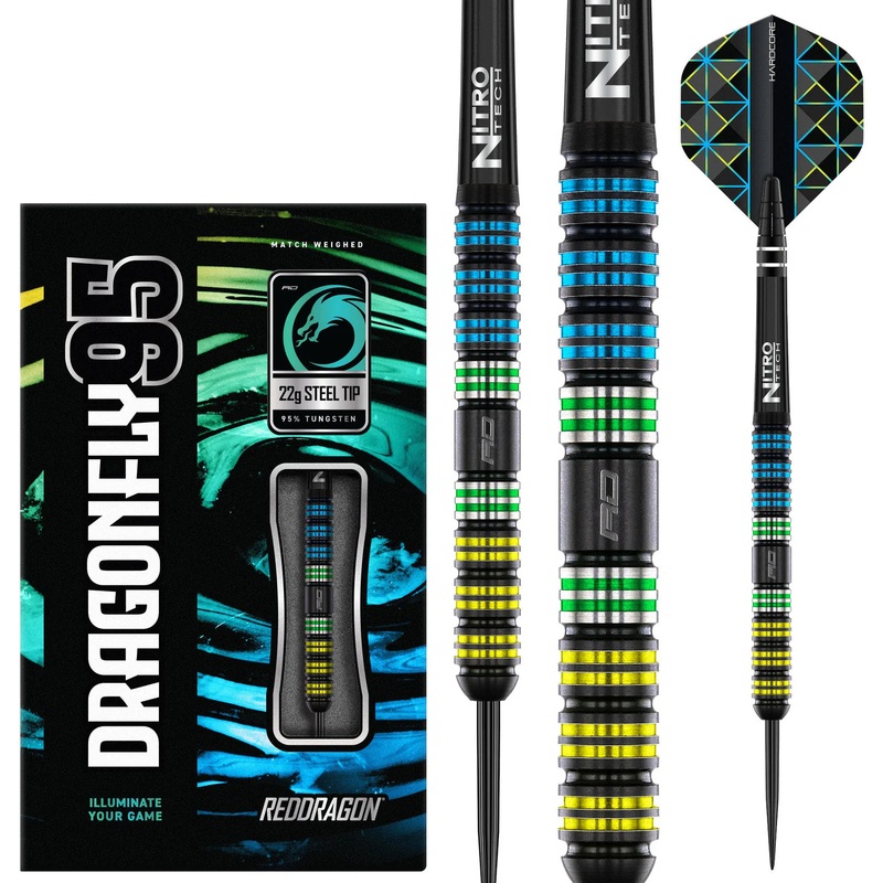 RED DRAGON – Dragonfly 95 Black Darts – 95% Tungsten – 26g