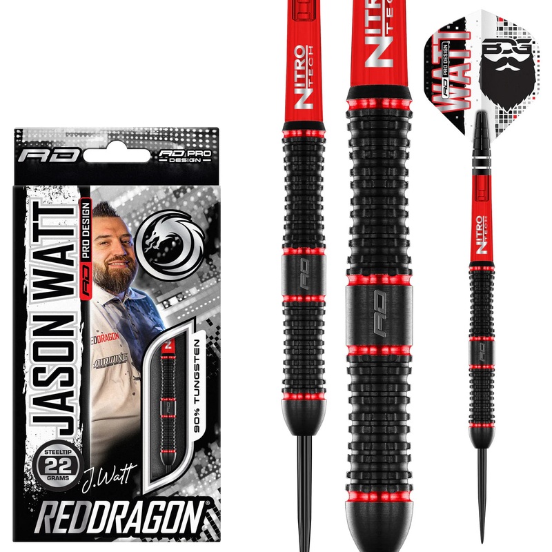 RED DRAGON – Jason Watt Onyx Darts – 90% Tungsten – 22g