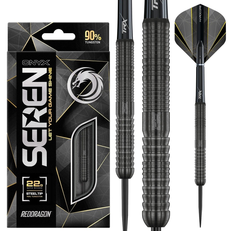 RED DRAGON – Seren 1 Onyx Black Darts – 90% Tungsten – 22g