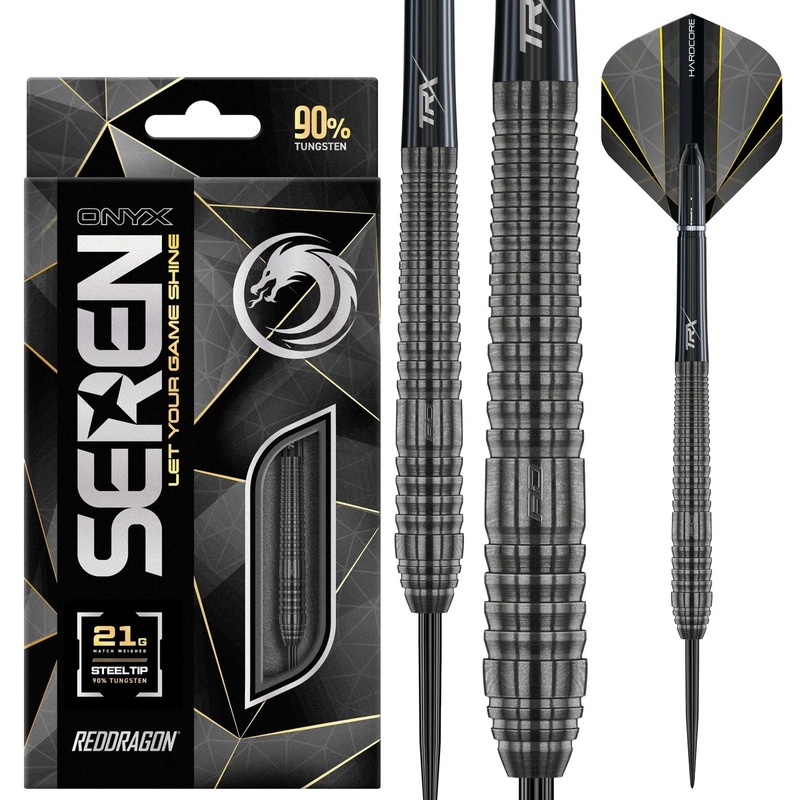 RED DRAGON – Seren 2 Onyx Black Darts – 90% Tungsten – 21g