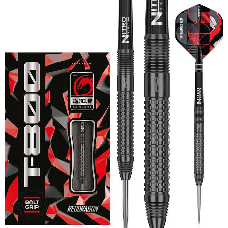 RED DRAGON – T-800 Darts – 90% Tungsten – 22g