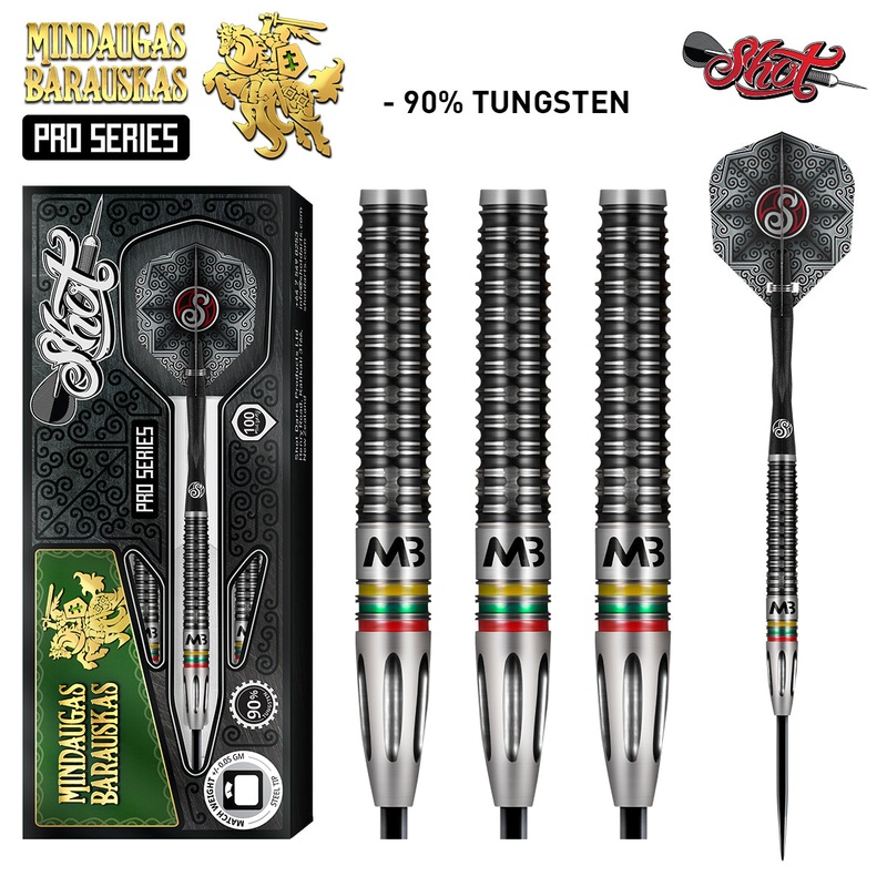 SHOT Mindaugas Barauskas Dart Set – 90% Tungsten – 25g