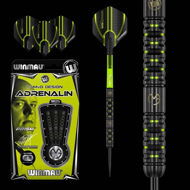 WINMAU Michael van Gerwen MVG Adrenalin Darts – 90% Tungsten – 22g