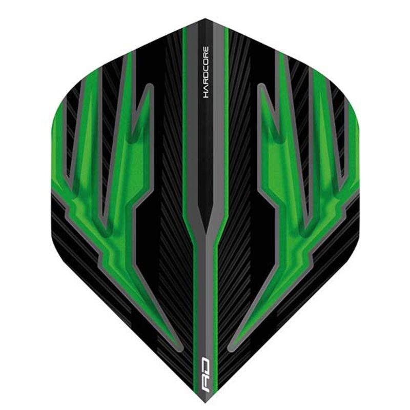 Red Dragon Hardcore Dart Flights Extra Thick – Black & Green