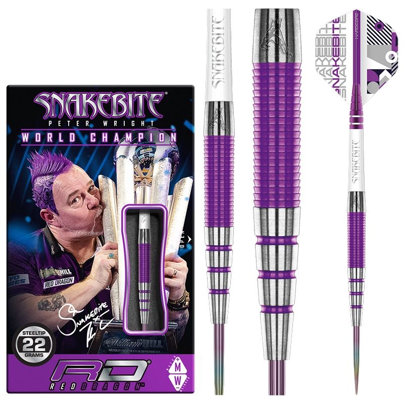 RED DRAGON – Peter Wright Snakebite PL15 Medusa Darts – 90% Tungsten – 22g
