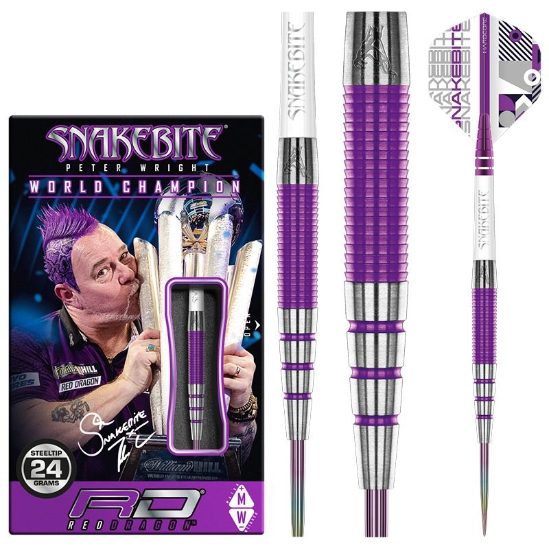 RED DRAGON – Peter Wright Snakebite PL15 Medusa Darts – 90% Tungsten – 24g