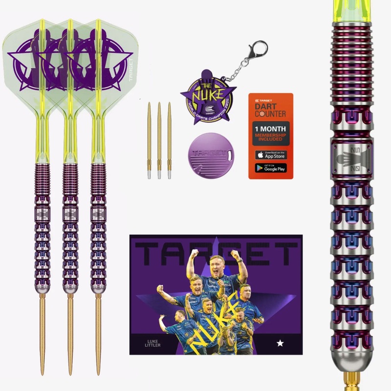 TARGET – Luke Littler World Champ 23g –  Swiss Point Steel Tip Darts – 90% Tungsten